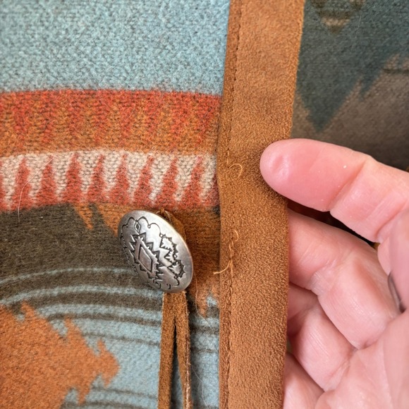 Pendleton Wool Southwestern Blanket Vest Womens Size M Santa Fe Boho Western - Picture 7 of 8